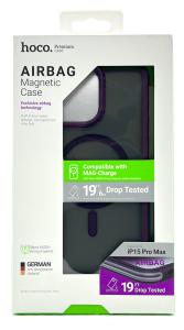 Защитный чехол iPhone 15 Pro Max Hoco Airbag Msafe фиолетовый (purple)
