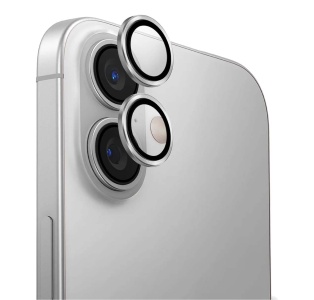 Защитное стекло для камеры iPhone16/16 Plus серебристый (silver)