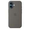 Защитный чехол iPhone 16 Silicone case Msafe серый (stone gray)