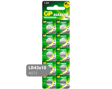 Батарейка часовая GP AG12/LR43 GP186 BC-10/250