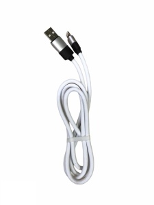 Дата кабель iPhone 5 Rubber прорезиненный white (белый)