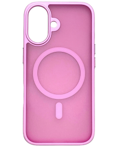 Защитный чехол iPhone 15 AceCase Soft Rim MagSafe розовый (pink)