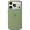 Защитный чехол iPhone 17 Pro Max Silicone case Msafe зеленый (light moss)