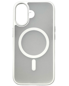 Защитный чехол iPhone 16 AceCase Soft Rim MagSafe белый (white)