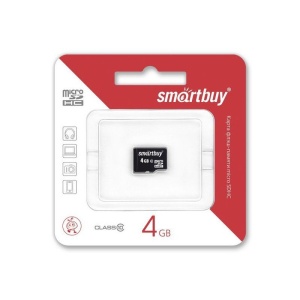 Карта памяти Micro SD 4Gb Smart Buy без адаптера (4 класс)