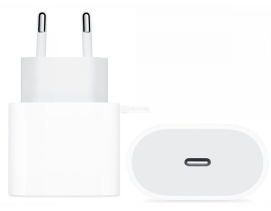 Адаптер сетевой Apple MUVV3ZM/A белый, оригинальный 20W