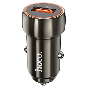 Адаптер автомобильный HOCO 1USBX Z46 серый (metal gray)