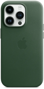 Защитный чехол iPhone 15 Pro Max leather case зеленый (green)